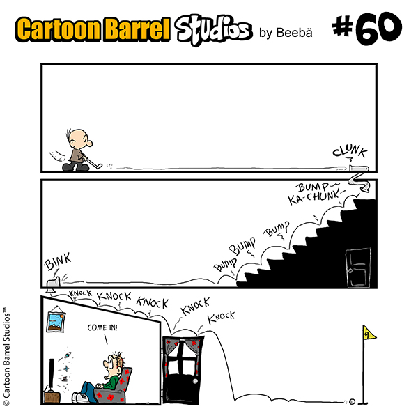 Cartoon Barrel Studios No. 60. Abstract Golf.