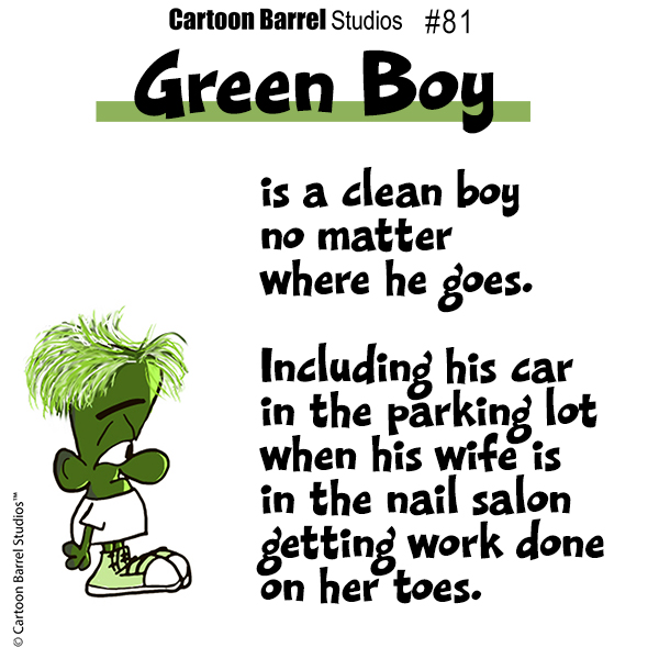Cartoon Barrel Studios Number 81: Green Boy